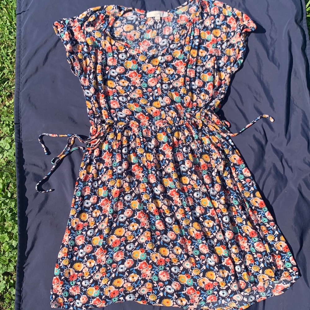 LOFT multi color floral dress